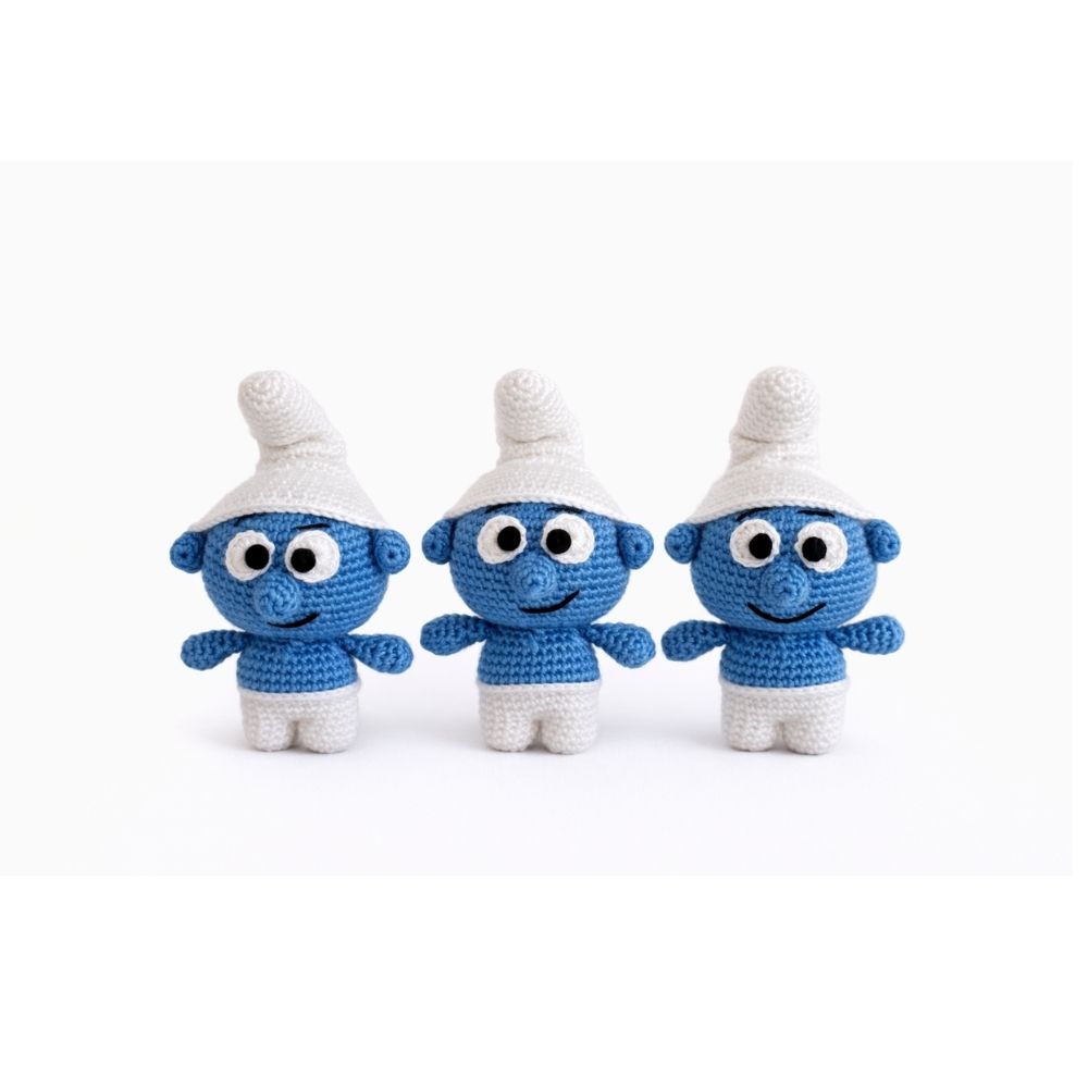 3'lü Amigurumi Şirinler Anahtarlık Seti