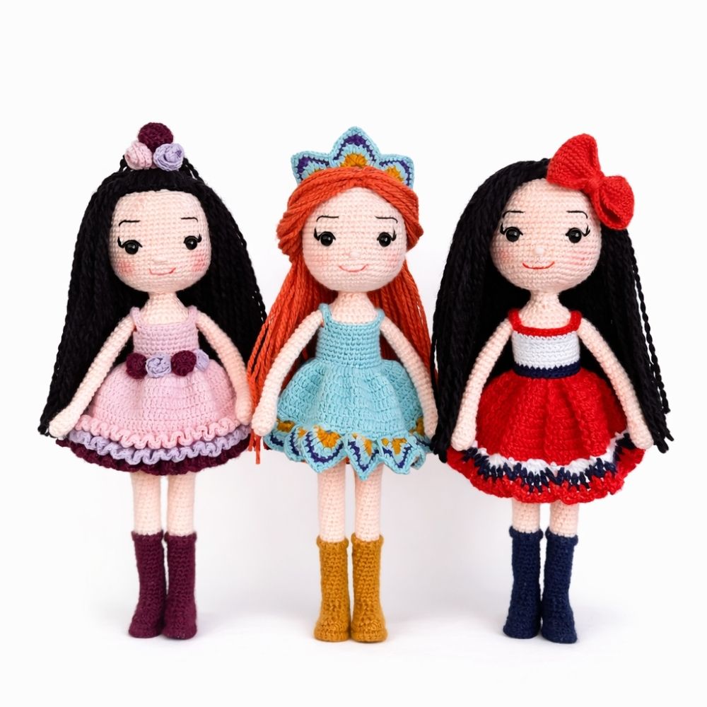 Prenses Bebek Koleksiyonu El Yapımı Amigurumi Set